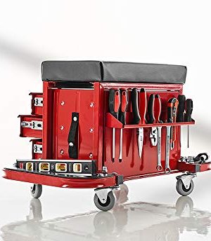 Sharper Image Rolling Toolbox Stool by Sharper Image