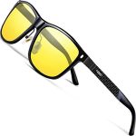 ATTCL Mens Night Vision Pro Driving Glasses - Polarized Yellow Night Driving Glasses, Ultra Light Al-Mg Metal Sunglasses with 7001 yeshi