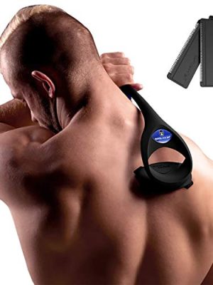 Bakblade 2.0 Back Shavers for Men: DIY Hair Shaver, Safety Blade Technology & Ergonomic Handle, Wet & Dry Shaving (Extra Blades Included)
