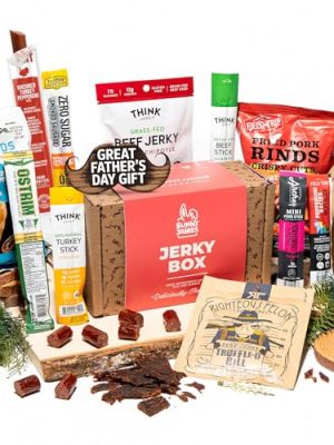 Beef Jerky Gift Basket For Men - Exotic Jerky Variety Pack, Delicious Protein-Packed Snack Box for Dad, Husband - Father's Day Food Treats for Adults - Unique Food Gifts for Men Who Want Nothing