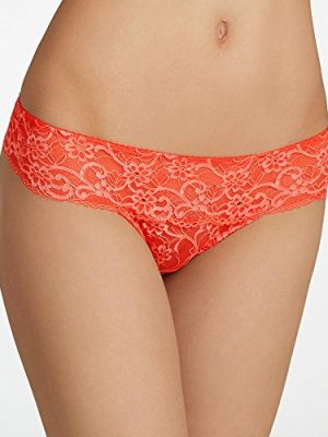 Cosabella Women's Glow In The Dark Lace Low Rise Thong Panty, Barbados, Small/Medium
