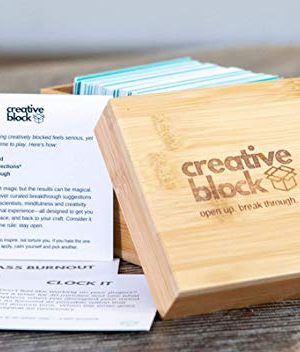 Creative Block Cards for Writers, Artists, Creators - 100+ Problem Solving Inspiration Thinking Card Suggestions from Neuroscientists, Mindfulness Experts - Prompts to Overcome Mental Blocks