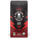 Death Wish Coffee, Organic and Fair Trade Dark Roast Whole Bean Coffee, 16 oz