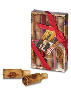 DecoGlow Merlot Scented Wine Cork Candles for Empty Wine Bottles, Birthday, Wedding Cake Toppers - Unique Gifts for Champagne & Wine Enthusiasts, Housewarming Gifts (Set of 6 Candles)