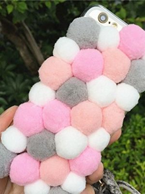 ECOOLC EveryOne-Buy Stylish Cute 3D Colorful Plush Ball Case Cover For Apple iPhone 6 4.7 inch iPod Touch 4 iPod Touch 5 iPhone 5S/5/5C/4S/4 (for iPhone 6 4.7 inch)