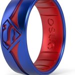 Enso Rings DC Comics Collection - Breathable Silicone Ring - Etched Design - Comfortable and Safe - Superman - Size 11