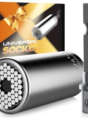 Fathers Day Dad Gifts from Wife Daughter Son,Super Universal Socket Tools Gifts for Husband Grandpa Boyfriend,Stocking Stuffers for Men,Socket Set with Power Drill Adapter Cool Gadgets for Him