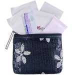 First Period Kit to-Go! - Organic Eco-Friendly Tween Pads & Liner - Period Bags for Teen Girls for School - Period Pouch & Teen Pads for Girls Ages 11-14, Teen Pads for Periods - Pads for Teens Girls