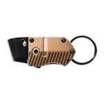 Gerber Gear Key Note EDC Pocket Knife Keychain, 1" Plain Edge Mini Pocket Knife - Coyote Brown