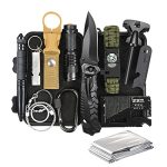 Gifts for Dad Men Husband Fathers Day, Survival Kit, Emergency Survival Gear and Equipment 14 in 1, Anniversary Birthday Gifts for Him Boyfriend, Hunting Fishing Camping Accessories, Cool Gadget
