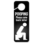 GRAPHICS & MORE Pooping Please Come Back Later Plastic Door Knob Hanger Sign