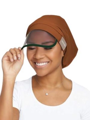 Hairbrella 100% Waterproof Rain Hat, Satin-Lined Cap, UV Sun Protection, Full Hair Coverage, Packable Travel Accessory (Caramel)
