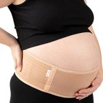 Jill & Joey Maternity Belt - Belly Band for Pregnant Women - Back Brace & Belly Support - Pregnancy Must-Have - Back Pain Relief (Beige, Medium)