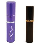 Ladies Self Defense Protection Bundle - Stun Master Lipstick Stun Gun (Purple) Plus Pepper Shot Lipstick Pepper Spray (Black)