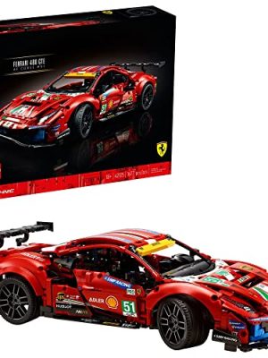 LEGO Technic Ferrari 488 GTE “AF Corse #51” 42125 - Champion GT Series Sports Race Car, Exclusive Collectible Model Kit, Collectors Set for Adults to Build