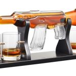 Luxury AK47 Gun Decanter with Bullet Glasses - Whiskey Decanter Gift Sets - Unique Liquor Glass Gun Alcohol Bottle - Gift Wine Bourbon Tequila Liquor Decanter Set Men Gifts Dad Father, Anniversary Bar