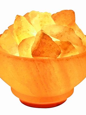 Natural Himalayan Salt Lamp with Bulb, Dimmer Cord