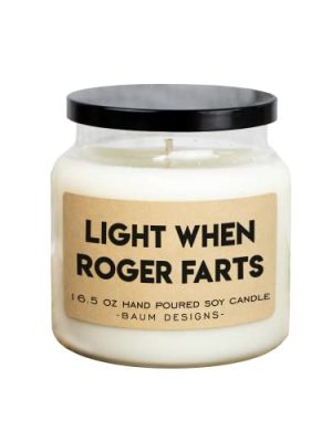 Personalized Light When Name Farts Soy Candle