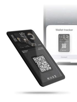 Rolling Square Aircard Wallet Tracker - Bluetooth Wallet Finder Find My Network Compatible with Business Card Feature NFC/QR Code - 0.09in Slim