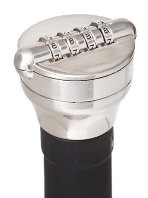 Stainless Steel and Black Combo Liquor/Wine Bottle Lock/Sealer