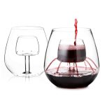 Stemless Aerating Wine Glasses (Set of 2) by Chevalier Collection – Patented Wine Glasses with Built In Aerator