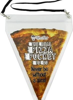 The Real Pizza Pocket to Go - Pizza Lover Gag Gift - Largest Pizza Necklace in The World (1)