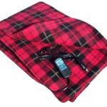 Trillium Worldwide TWI-2001 Heated Fleece Travel Electric Blanket - 12 Volt - Red Plaid
