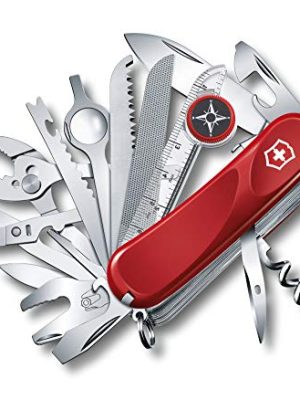 Victorinox Evolution S54 Tool Chest Plus Swiss Army Knife, 32 Functions, Swiss Made Pocket Knife with Large Blade, Screwdriver and Reamer - Red