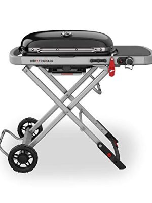 Weber Traveler Portable Gas Grill, Black