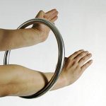 Wing Chun Stainless Ring Yewen Sau Sticky Hand Strength Training Tsun Siu Lum Kung Fu Self Defense Gun